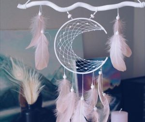 Crescent moon dreamcatchers are some of the most popular designs.