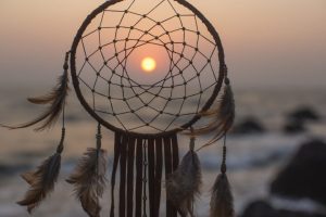 Traditional dreamcatchers look great in Bohemian-style rooms.