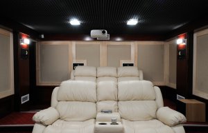 You can buy cinema-style chairs for your home movie theater.