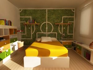 sporty decorations for a girl's bedroom