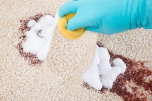 When you clean your rugs, make sure not to leave any stains.
