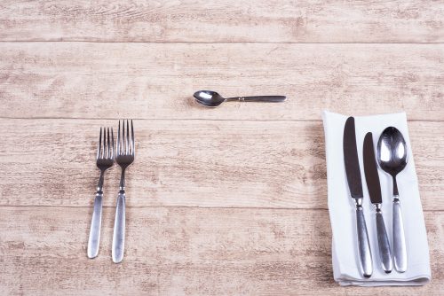 Table set up silver ware