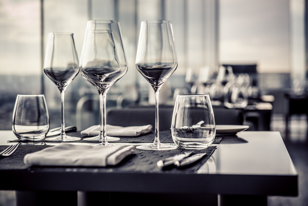 Choosing the right glass to set a table is important.