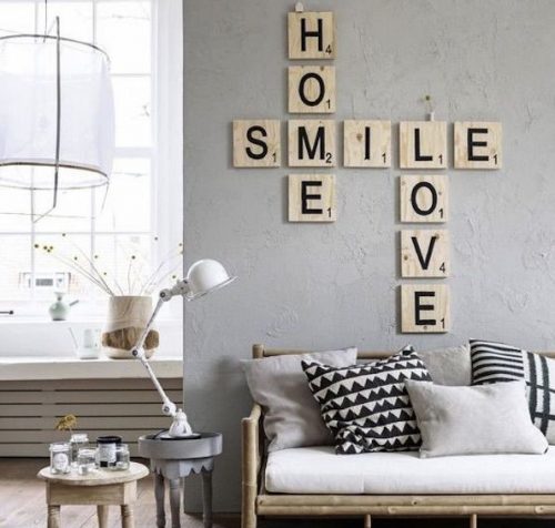 Wall decor cross word