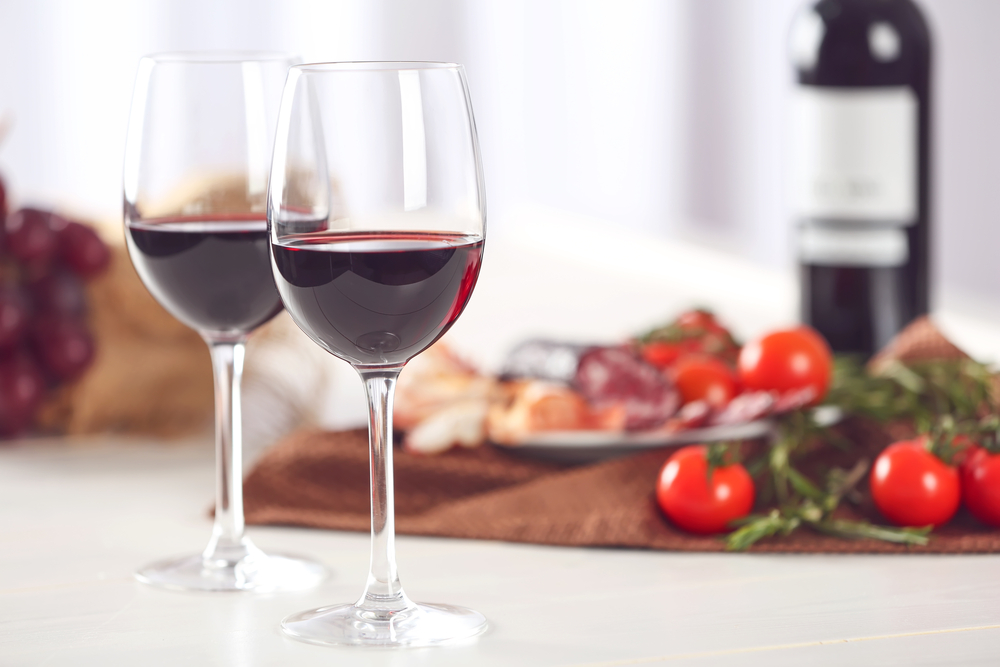 Wine glasses are the right glass to serve wine.