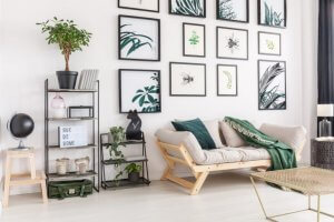 You can decorate your living rooms with all sorts of different pieces of artwork.