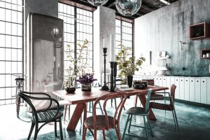 eclectic dining room