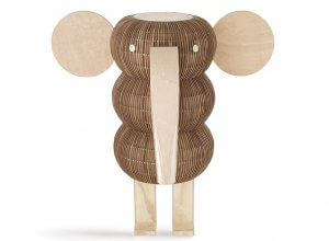 Wood veneer lamps also come in charming animal designs.