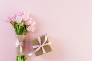 flowers in a gift