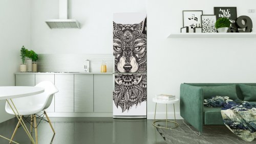 Choose a design that's right for your decor when decorating your fridge with vinyls