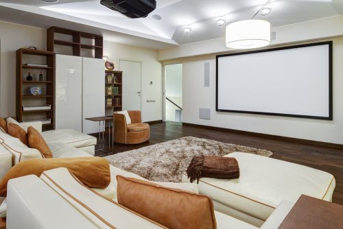 Create your very own home cinema for a cinema style decor in your bedroom