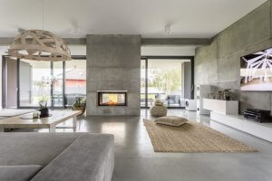 concrete living room