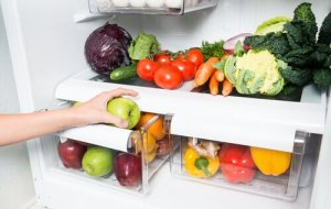 Vegetables should go in the lower section of your refrigerator.