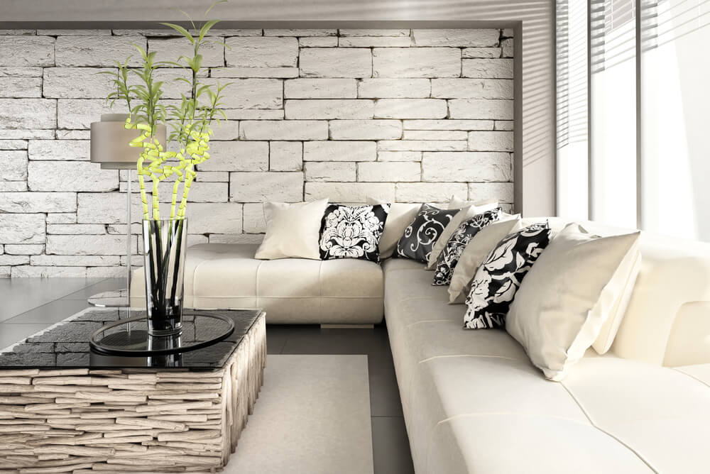 Een minimalistische woonkamer