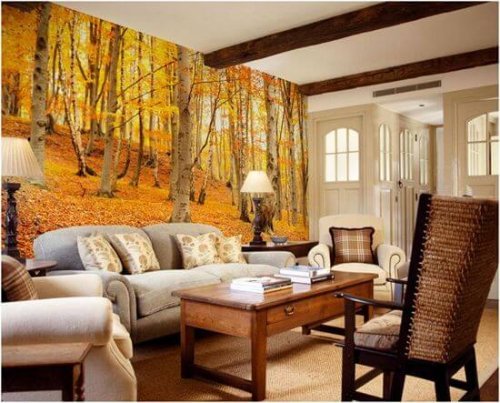 Having a scenic wall is one of the latest trends in wallpaper