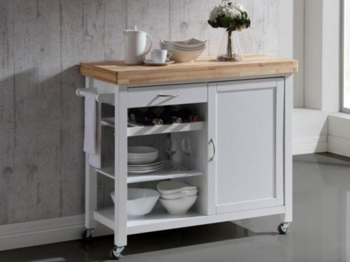 Tray tables for the kitchen are very useful for extra storage and bench space