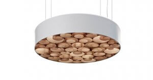 Veneer wood lamps often have intricate designs.