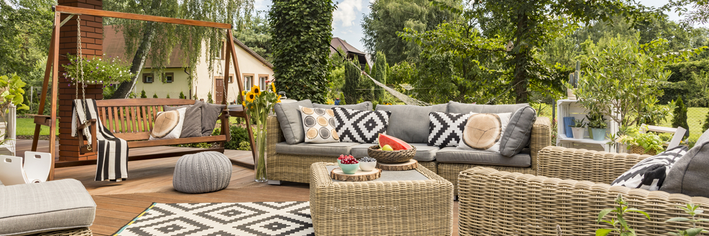 A sofa swing can be a fun option for outdoor sofas.