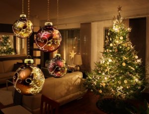 You can decorate your Christmas tree with lights, tinsel and handmade decorations.