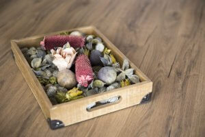 Display your river stones and pebbles in a box to create a really charming decoration.