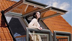 Attic Windows that Transform into Balconies