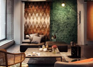 rugs on the walls