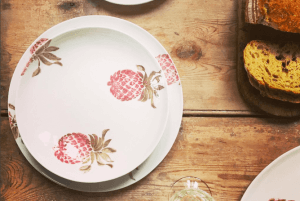 illustrations on ceramic plates