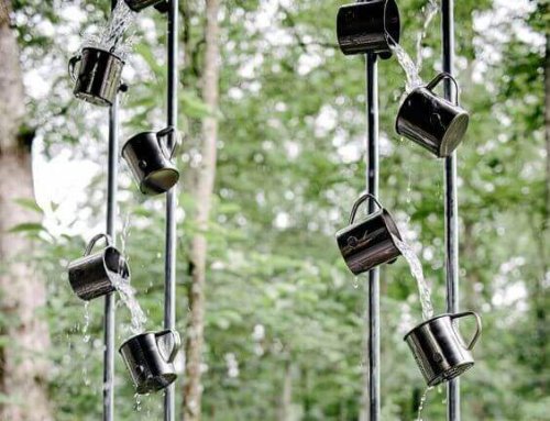 Charming rain chains are among the best alternatives to traditional downpipes