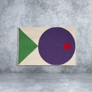 Seulgi Lee's rug on display for the IKEA Art Event photoshoot.