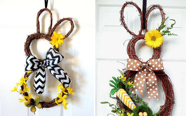 Easter wreaths bunny