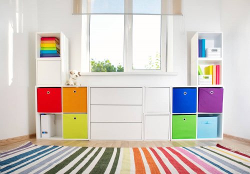 A storage unit perfect for children's toys.