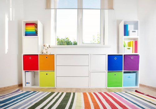A storage unit perfect for children's toys.
