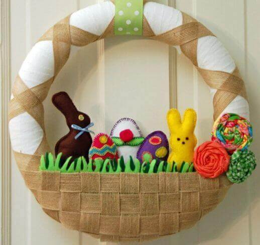 easter wreaths fabric