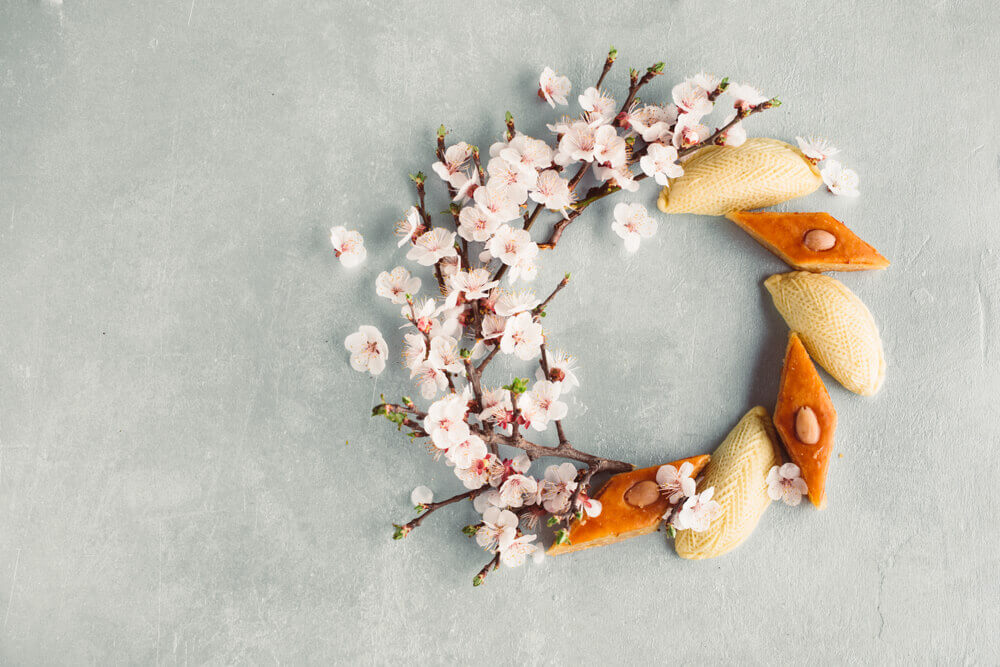 flower petals garland