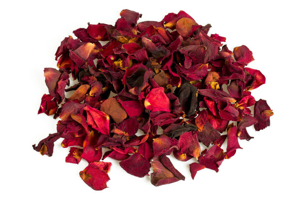 flower petals wooden boxes