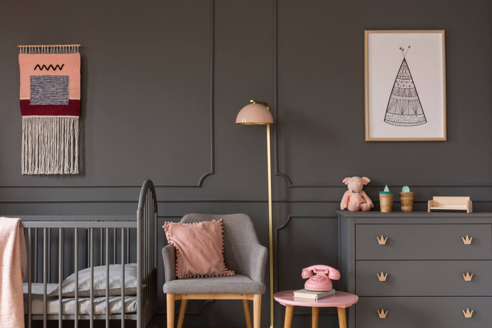 gray walls childrens room