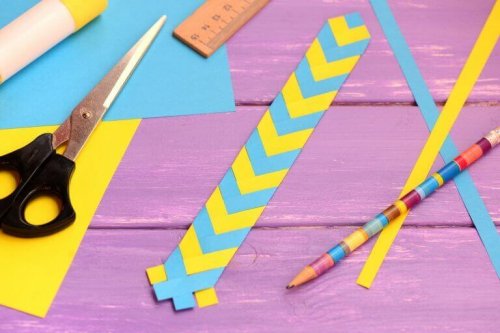 One idea for making your own bookmarks is to use folded card to achieve patterns