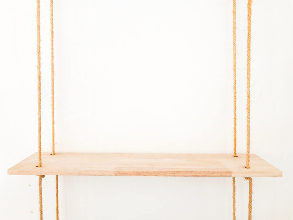 Make Your Own Hanging Rope Shelf with Our Simple Steps