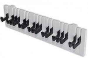 Piano keys as a hanger.