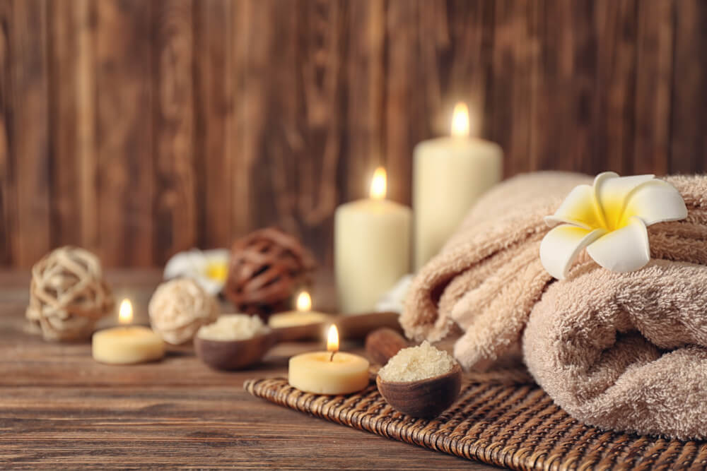 spa decor candles