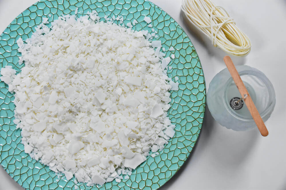 distressed wood candle