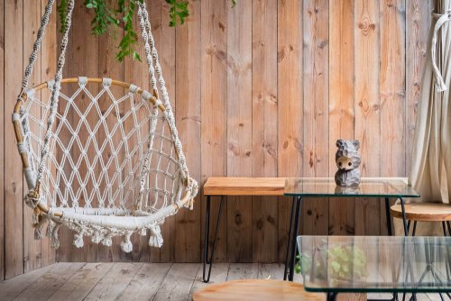 A hammock is a great addition to a terrace.