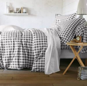 Gingham comforter.