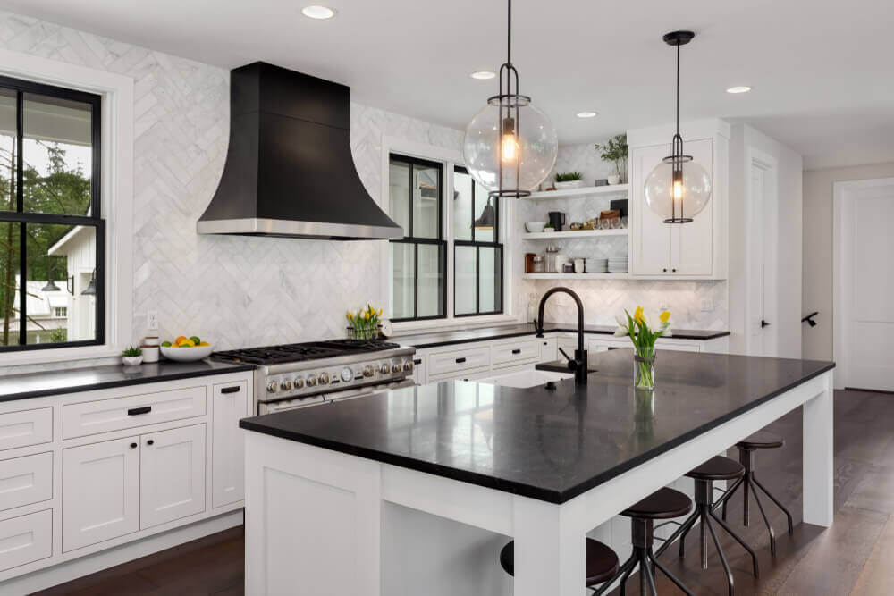 2019 decor trends black kitchen