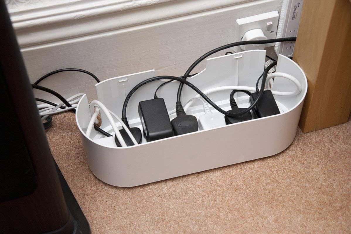 hide cords office power strip