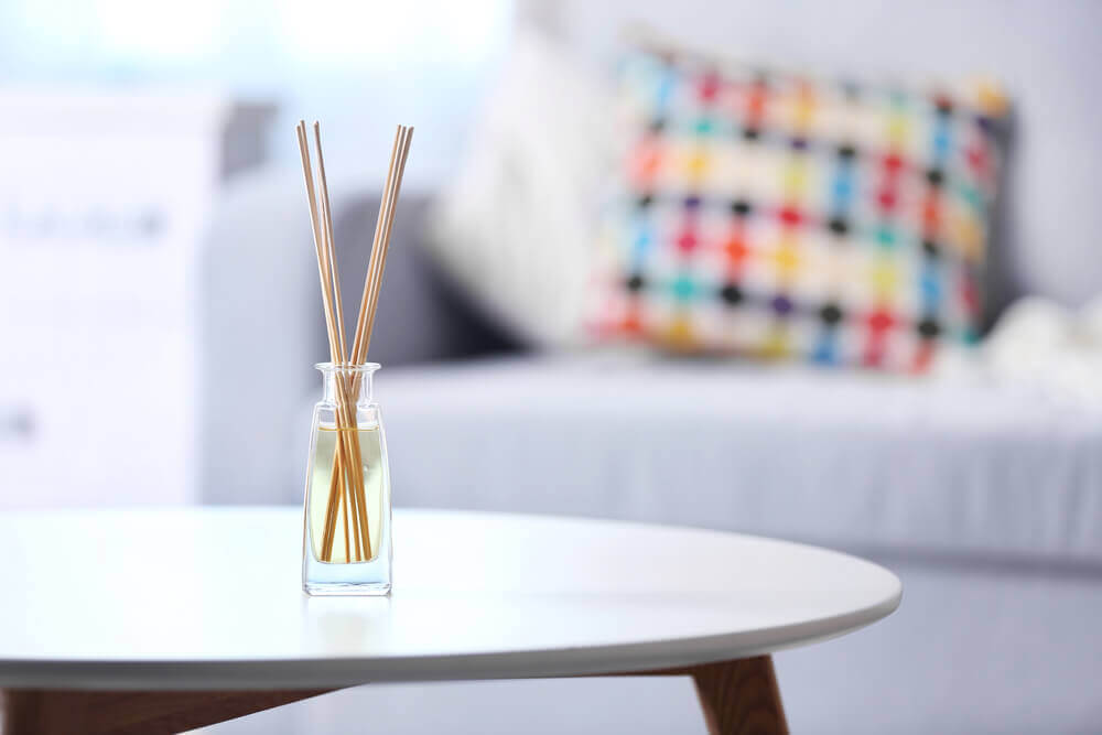 A mikado reed diffuser for home aromatherapy.