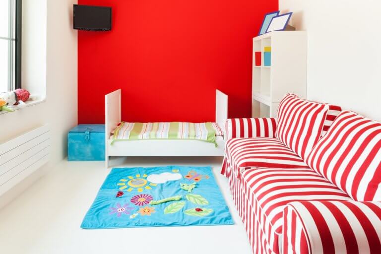Using Red to Decorate Children's Bedrooms