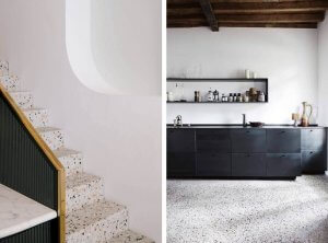 Terrazzo stairs and flooring.