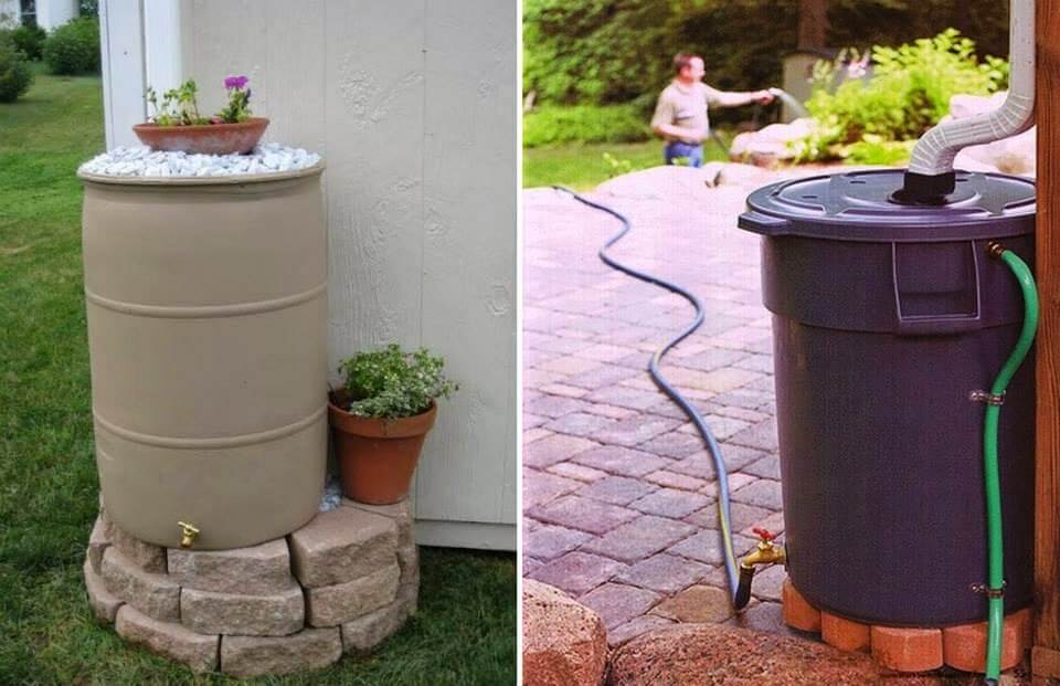 rainwater harvesting system camouflaged