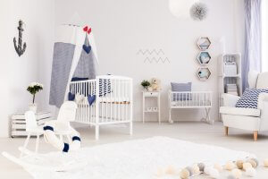 A Nordic style children's bedroom.